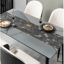 Стильна скатертина для кухні та їдальні на замовлення "Soft Asphalt", 60*90 см